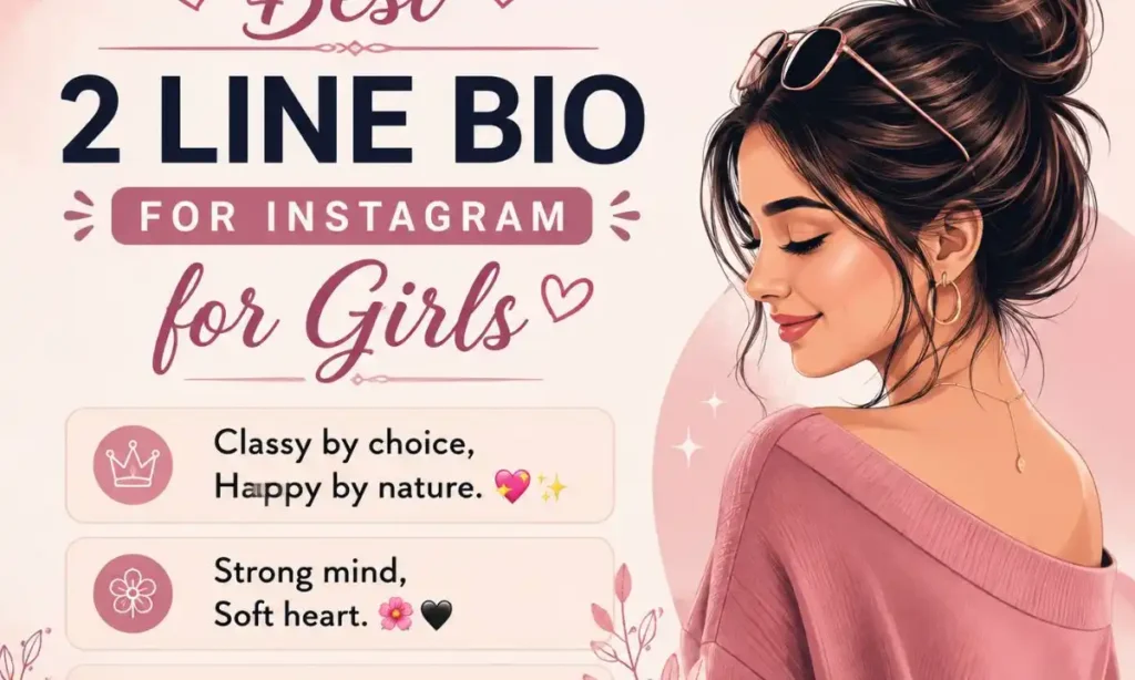 2 Line Bio for Instagram for Girls