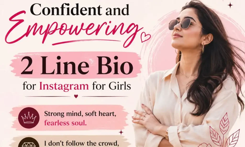 Confident and Empowering 2 Line Bio for Instagram for Girls