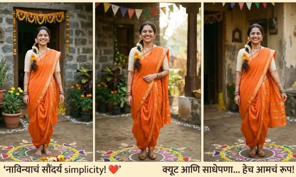 Cute and Simple Marathi Look Captions