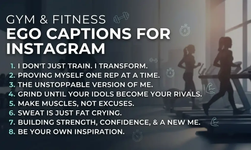 Gym & Fitness Ego Captions for Instagram