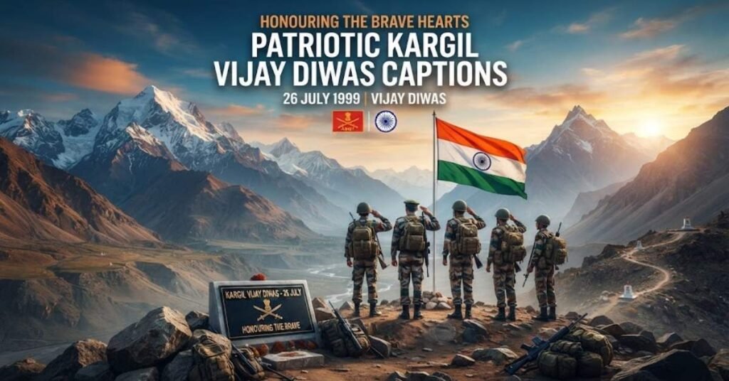 Patriotic Kargil Vijay Diwas Captions