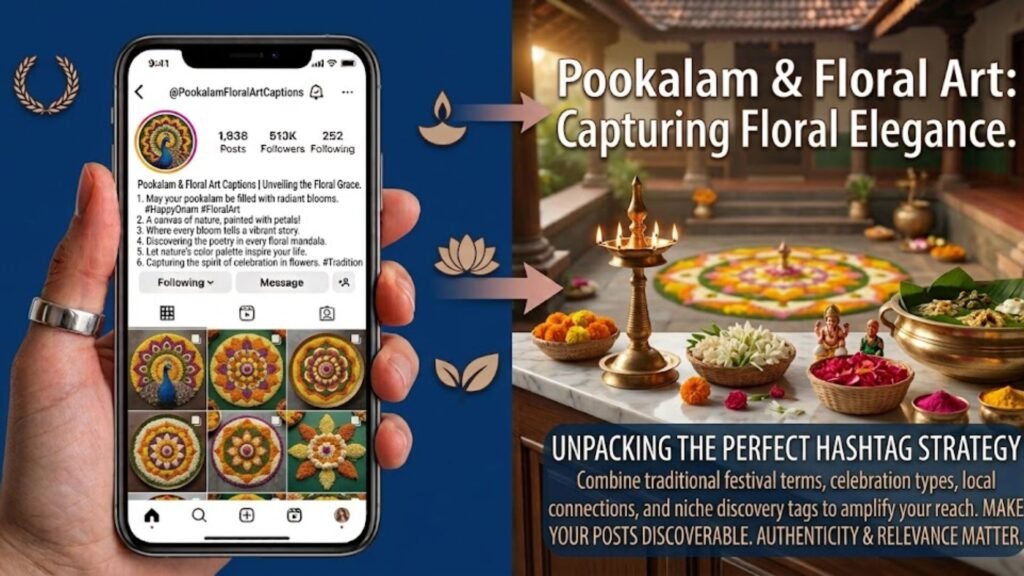 Pookalam & Floral Art Captions
