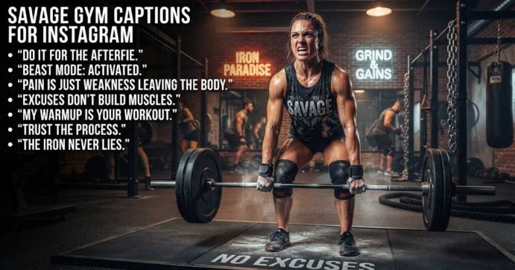 Savage Gym Captions for Instagram
