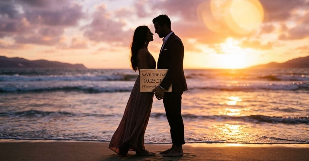 Heart-Melting Ideas for Your Wedding Date Instagram Reveal