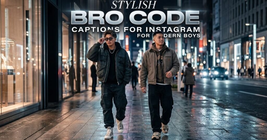 Stylish Bro Code Captions For Instagram for Modern Boys