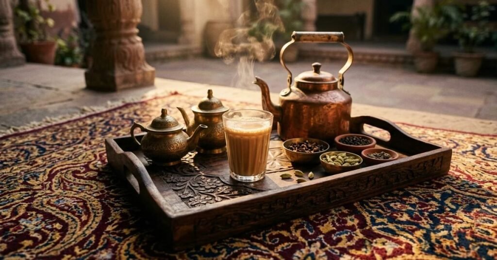 Traditional Indian Tea Sayings with Heritage Touch