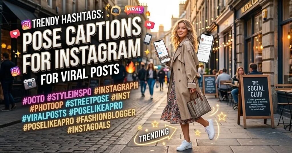 Trendy Hashtags Pose Captions For Instagram For Viral Posts