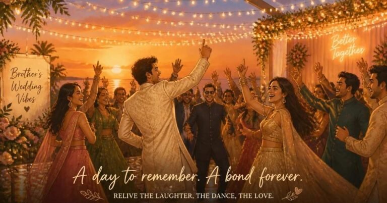 brother wedding vibes captions for instagram