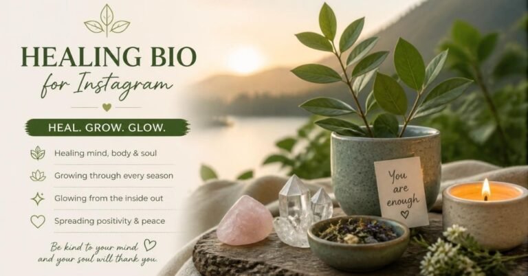 healing bio for instagram