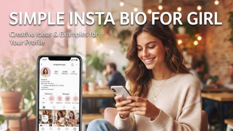 insta bio for girl simple