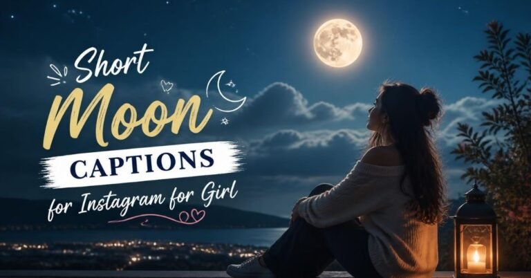 short moon captions for instagram for girl