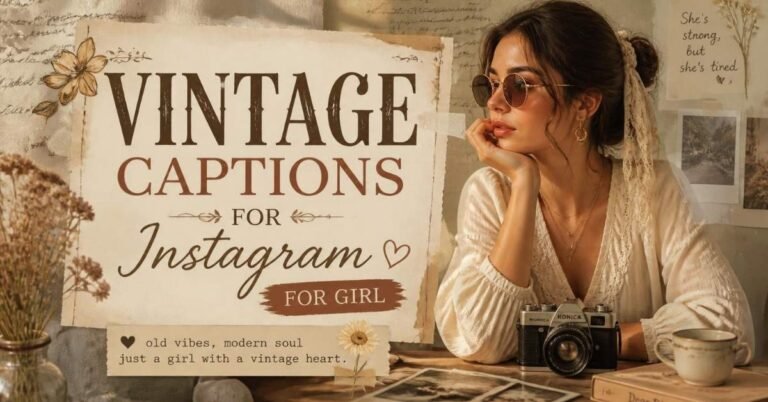 vintage captions for instagram for girl
